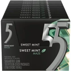 ''5 Gum Sweet Mint Maze Gum 15pcs, 10ct''