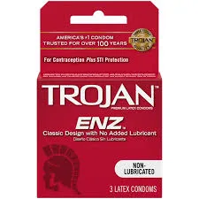 Trojan ENZ Non-Lubricated Latex Condoms 3ct