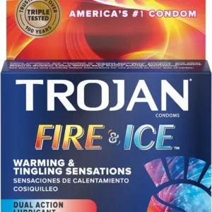 Trojan Fire and Ice Lubricated Condoms 3ct